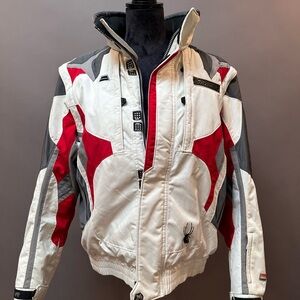 Spyder Men's Red, White, and Gray Ski Jacket